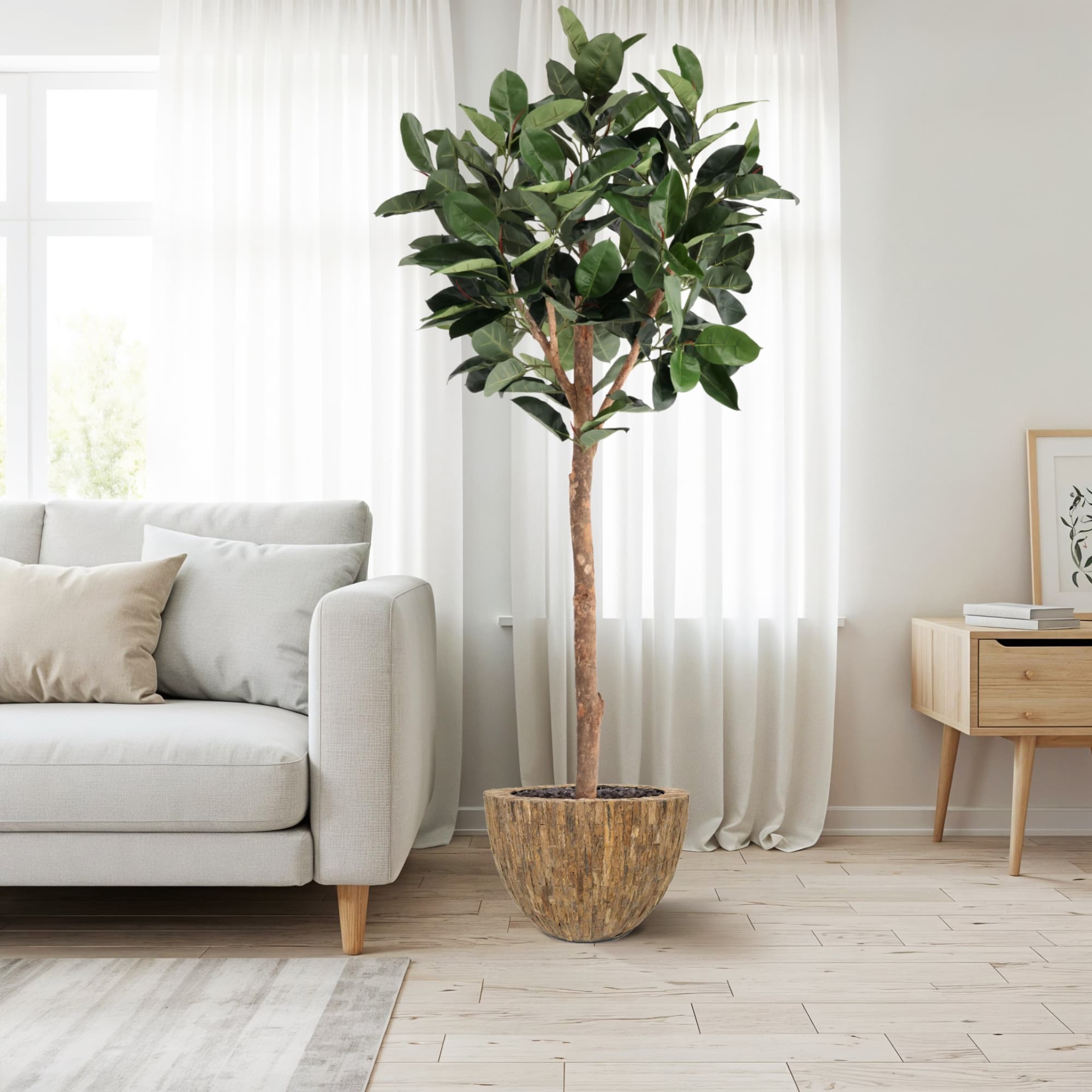 Árvore artificial Ficus Elastica Robusta Deluxe 230 cm