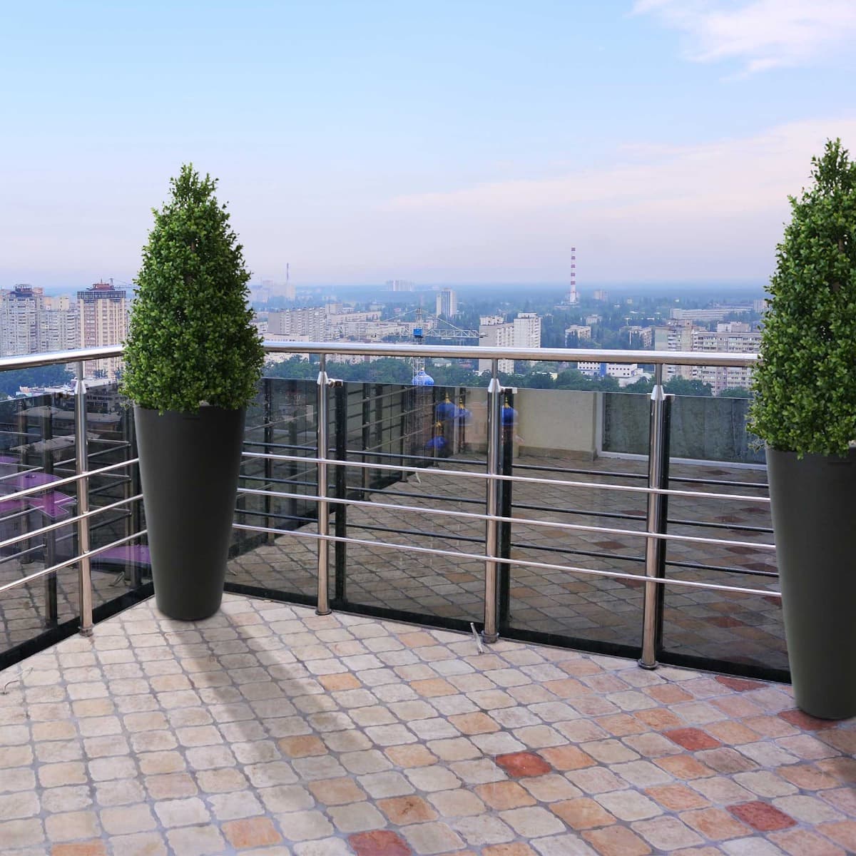 Planta Artificial Buxus Tower 110cm - resistente aos raios UV