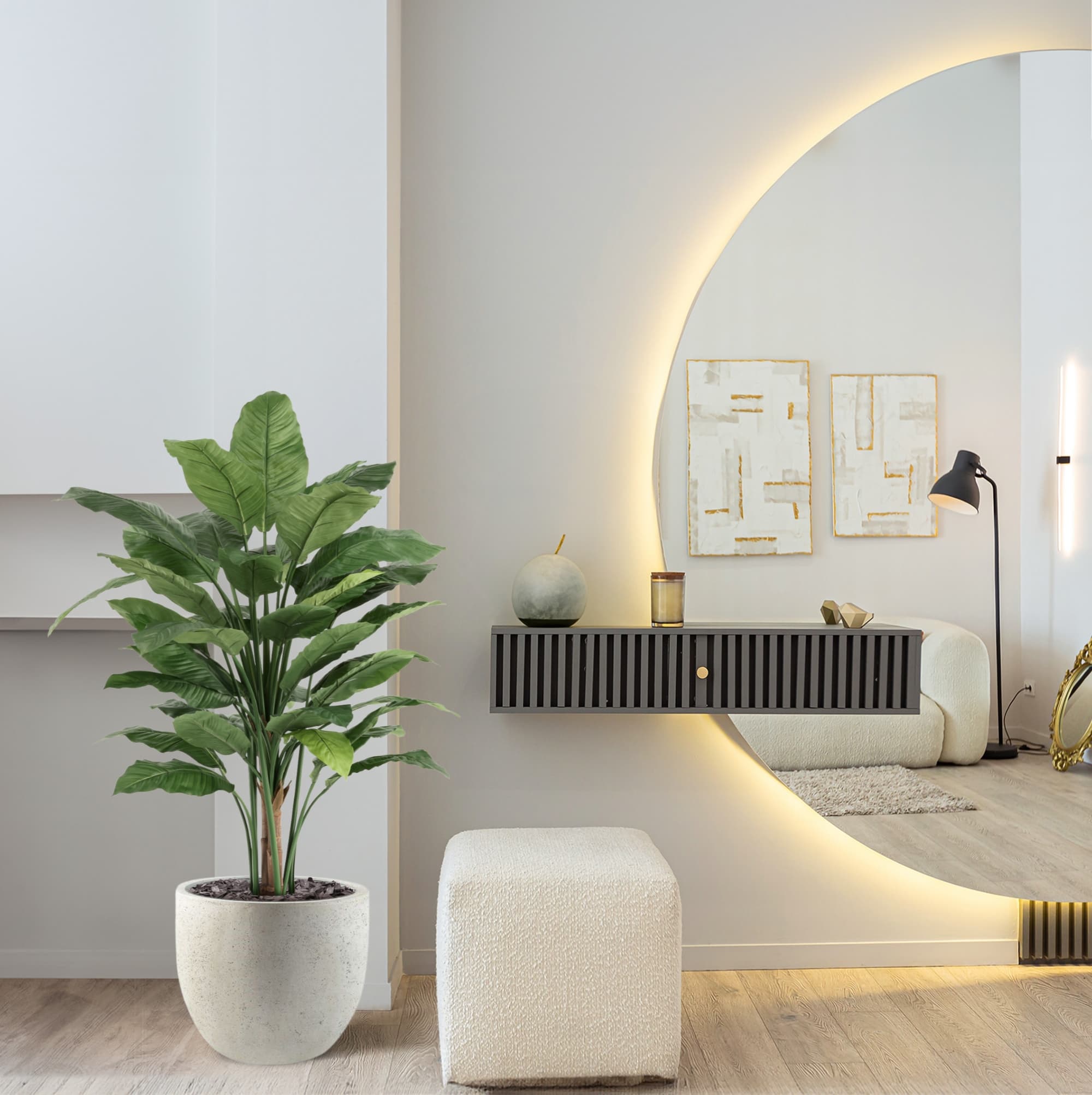 Planta Spathiphyllum Artificiais Deluxe 130cm