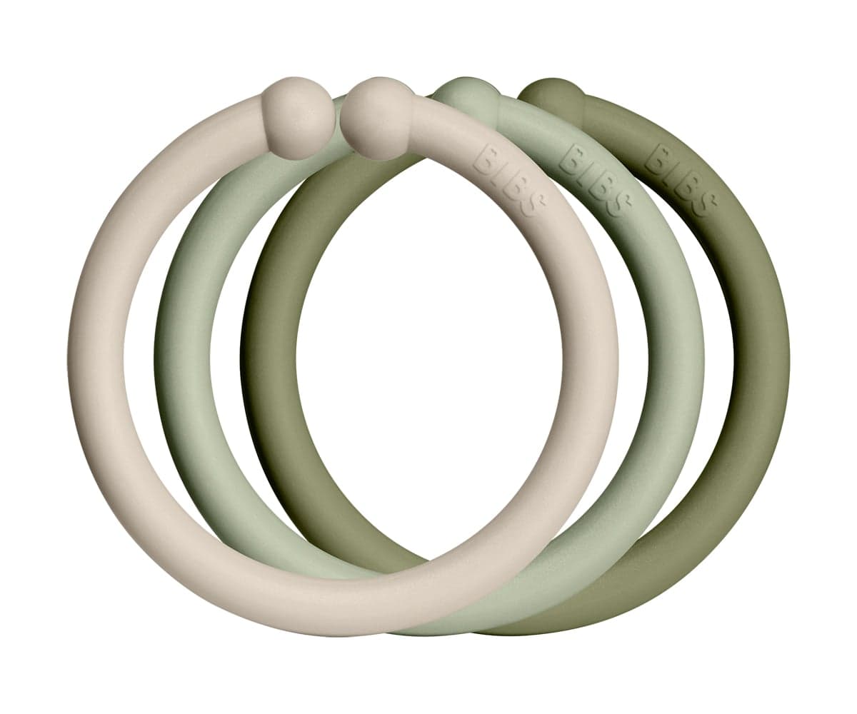 Pack 12 BIBS Loops Vanilla/Sage/Olive