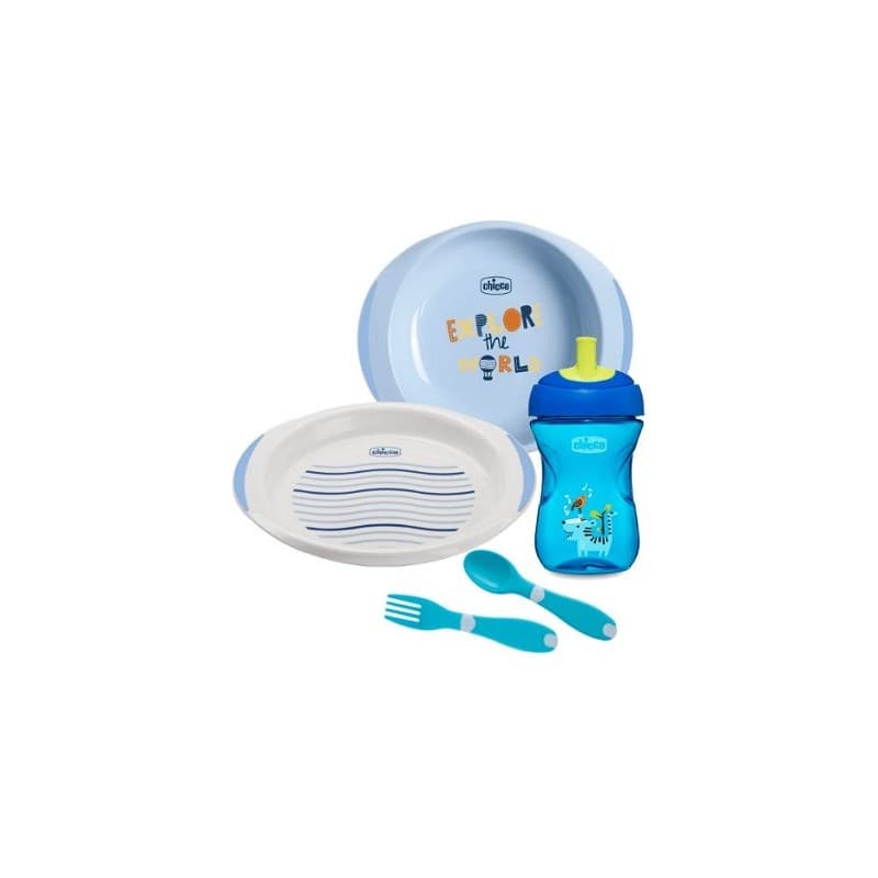 Chicco Set Pappa per Autonomia 12 Mesi+ Azzurro