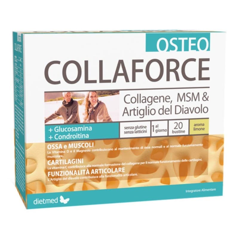 Dietmed Collaforce Osteo Integratore Alimentare di Collagene 20 Bustine