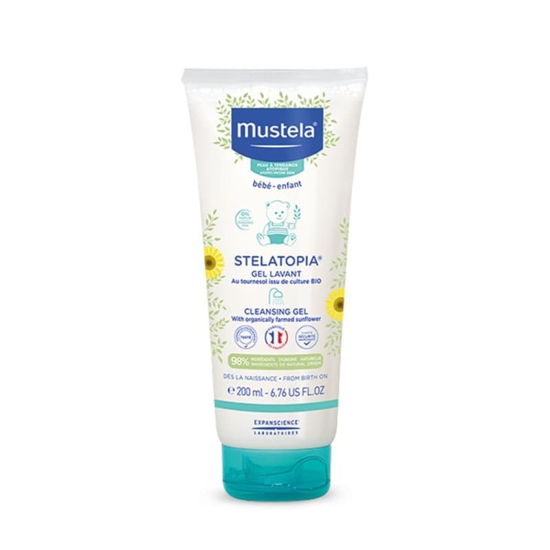 Mustela Stelatopia Gel Detergente per Pelle Secca 200ml