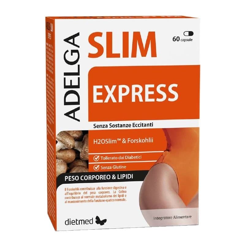 Dietmed AdelgaSlim Express Integratore Drenante per Metabolismo 60 Capsule