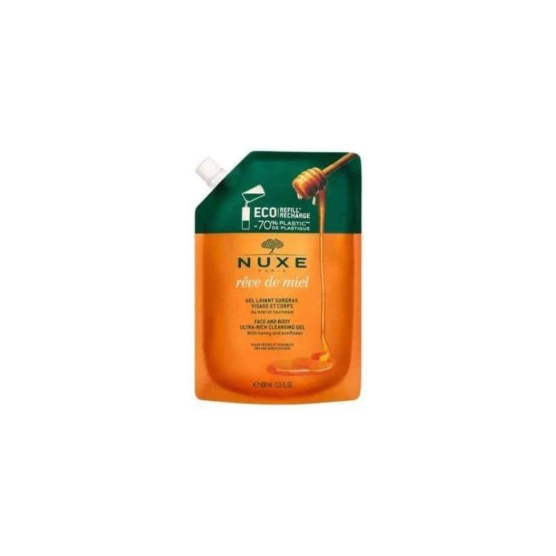 Nuxe Reve De Miel Gel Lavant Eco Ricarica Gel Lavante Viso e Corpo 400 ml