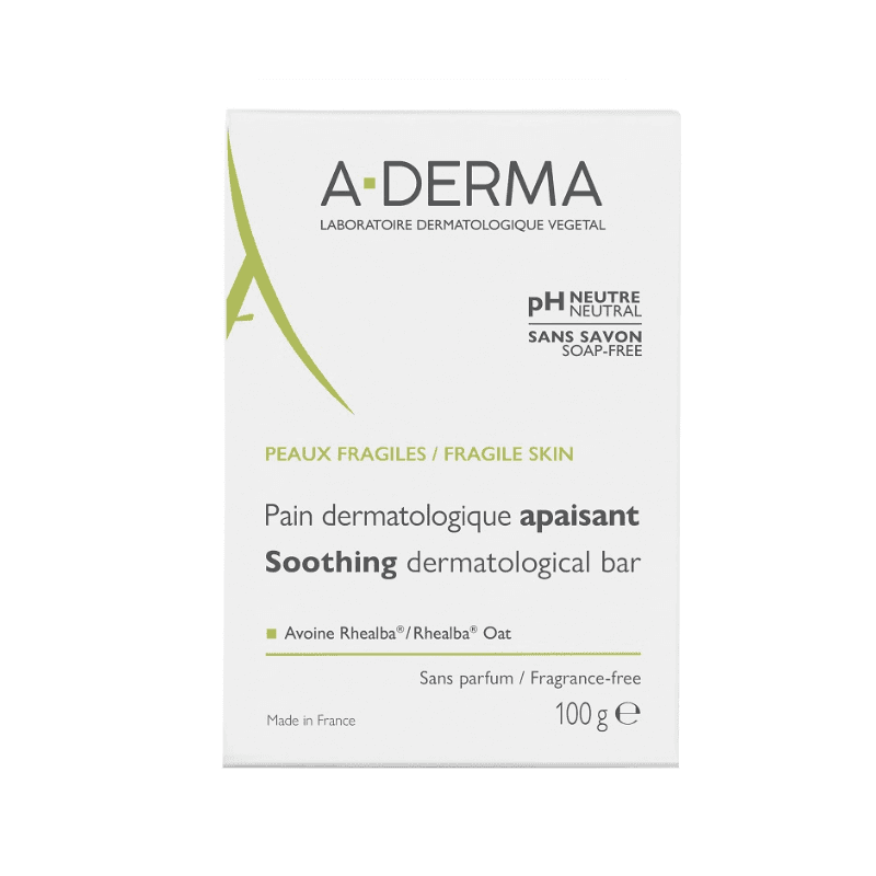 Aderma Pane Dermatologico Lenitivo Detergente Delicato Viso e Corpo 100g