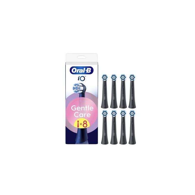 Oralb Power Refill iO Gentle Clean Black Testine di Ricambio 8 Pezzi