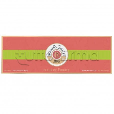 Roger e Gallet Saponetta Fleur de Figuier Base Vegetale Confezione da 3 Pezzi