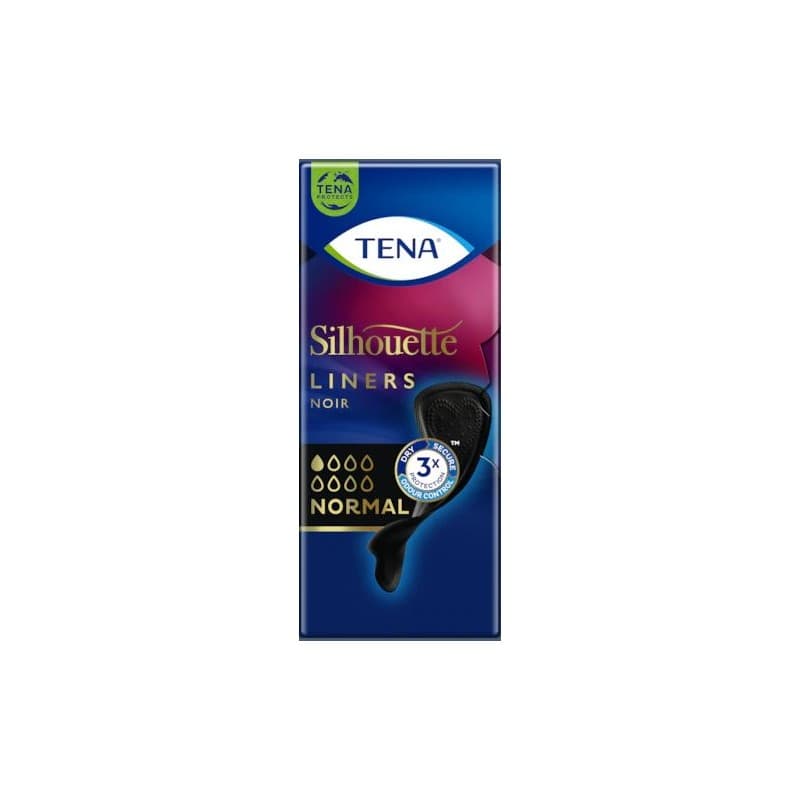 Tena Silhouette Noir Normal Proteggi Slip Neri Incontinenza Leggera 26 Pezzi