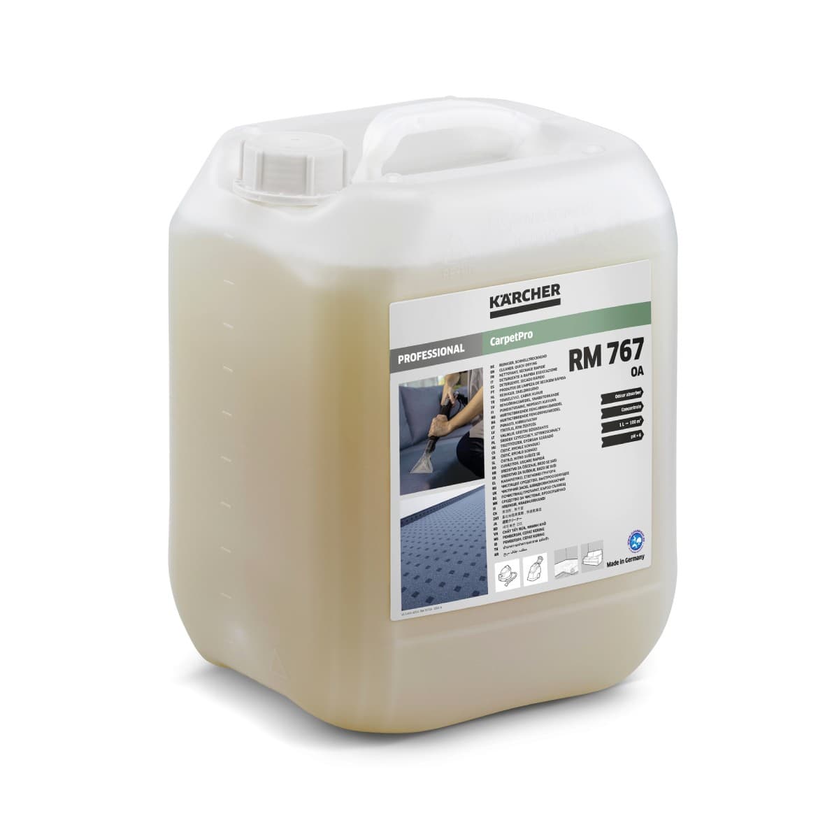 Detergente de Limpeza de Secagem Rápida Kärcher CarpetPro Cleaner RM 767 OA 10L - 6.295-198.0